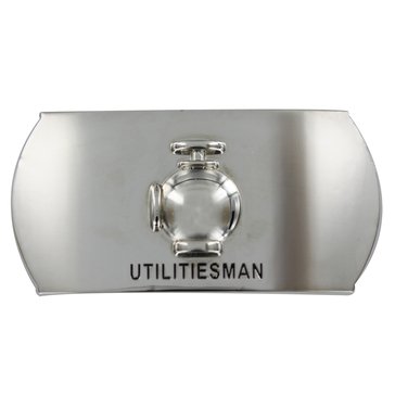 Men's Silver Buckle UT Rating Emblem for ENL 