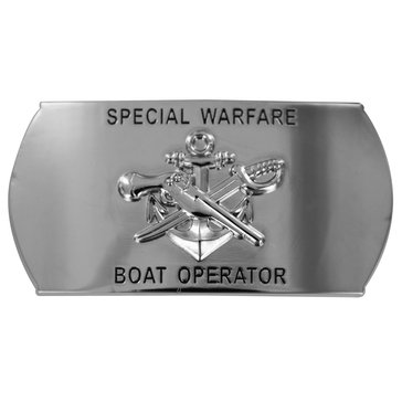 Men's Silver Buckle SB Rating Emblem for ENL 
