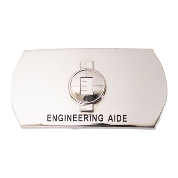 Men's Silver Buckle EA Rating Emblem for ENL 