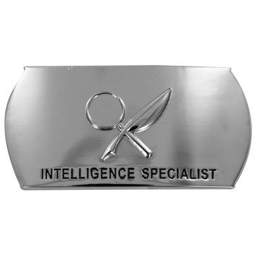 Men's Silver Buckle IS Rating Emblem for ENL 
