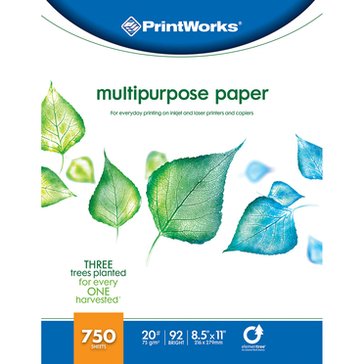  Printworks 8-1/2 X 11 Multipurpose Copy, 750 Sheets