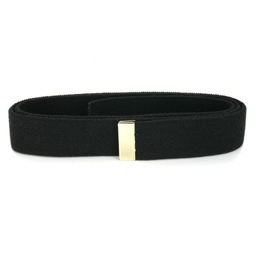 Army Men's Belt Black Elastic with Gold Tip 44