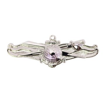 Warfare Badge Miniature INF DOM WARF ENL Mirror Finish Silver