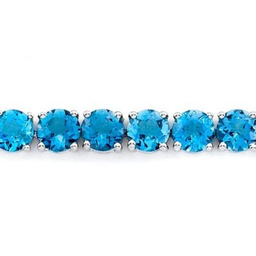 Sterling Silver Blue Topaz Bracelet