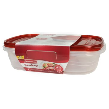 Rubbermaid Takealong 11.7 Cup Plastic 2pk Large Square Food