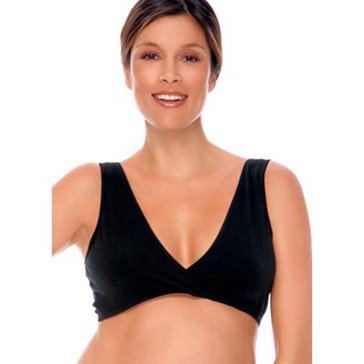 Lamaze Women's Maternity Cotton Spandex Nursing Bra in Extended Sizes