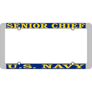 Mitchell Proffitt USN Senior Chief Thin Rim License Plate Frame