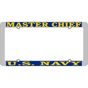 Mitchell Proffitt USN Master Chief Thin Rim License Plate Frame