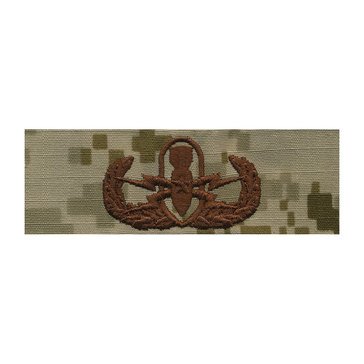 NWU Type-II Desert Warfare Badge Explosive Ordinance Disposal Senior