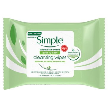 Simple Cleansing Facial Wipes 25ct