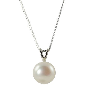 Sterling Silver Pearl Pendant Necklace