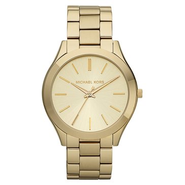 Michael Kors Women's Slim Runway Gold-Tone Watch