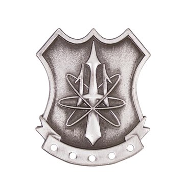 Warfare Badge Full Size NUC WEAP SEC ENL  Oxidized  Silver