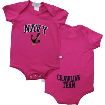 Third Street Sportswear Fuschia Diaper Crawling Team Onsie