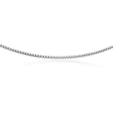 14K White Gold Box Chain