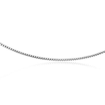 14K White Gold Box Chain