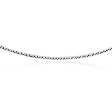14K White Gold Box Chain