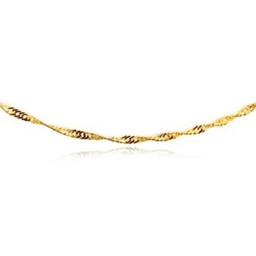 14K Yellow Gold Singapore Chain Necklace