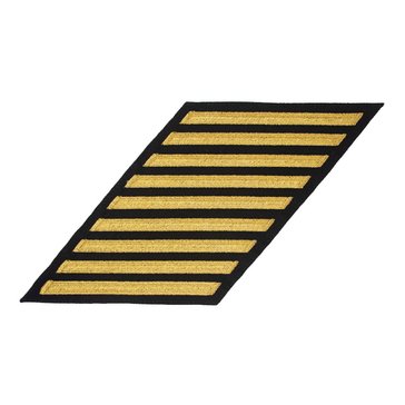 Men's ENLISTED Service Stripe Set-9 on STANDARD Gold on Blue SERGE WOOL