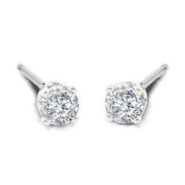 1/4 cttw Round Cut Diamond Solitaire Stud Earrings