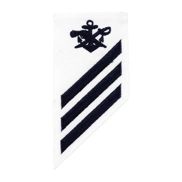 E3 Combo (SB) Rating Badge on White CNT for Special Warfare Boat Operator 