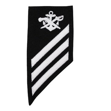 E3 Combo (SB) Rating Badge on BLUE SERGE WOOL for Special Warfare Boat Operator