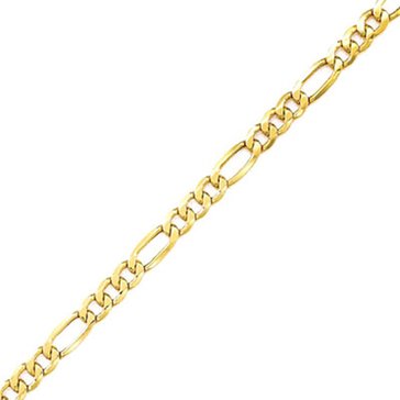 10K Yellow Gold Figaro Bracelet