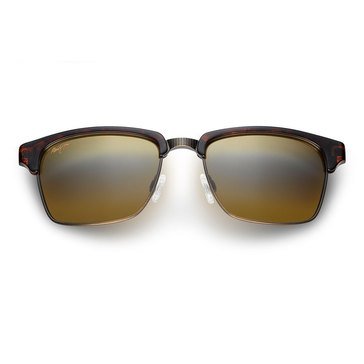 Maui Jim Unisex Kawika Tortoise with Antique Gold Polarized Classic Sunglasses