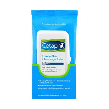 Cetaphil Gentle Skin Cleansing Cloths, 25ct