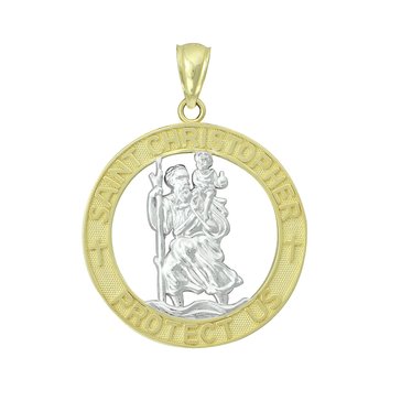14K St. Christopher Charm