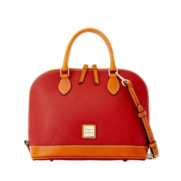 Pebble Zip Satchel Wine