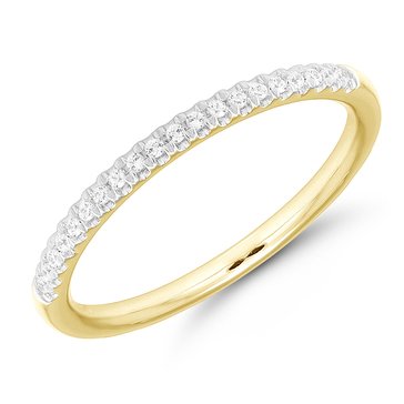 10K Yellow Gold 1/10 cttw Diamond Band