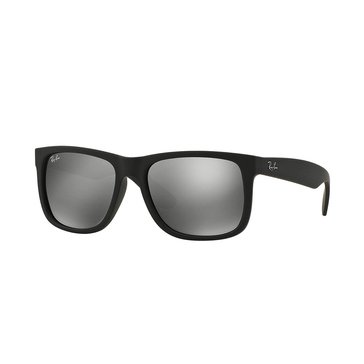 Ray-Ban Unisex Justin RB4165 Black/Polarized Gray Mirror Sunglasses 55mm