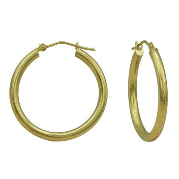 18K Yellow Gold Hoop Earrings
