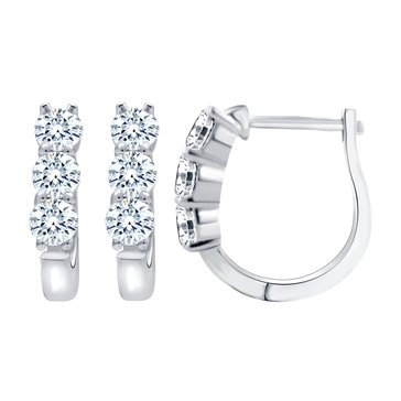 Navy Star 1 cttw 6-Stone Diamond Earrings