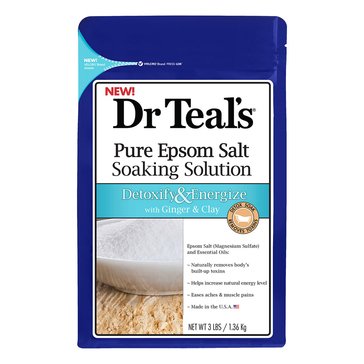 Dr. Teal's Detox & Energize Epsom Salt Soak with Ginger & Clay 3lb