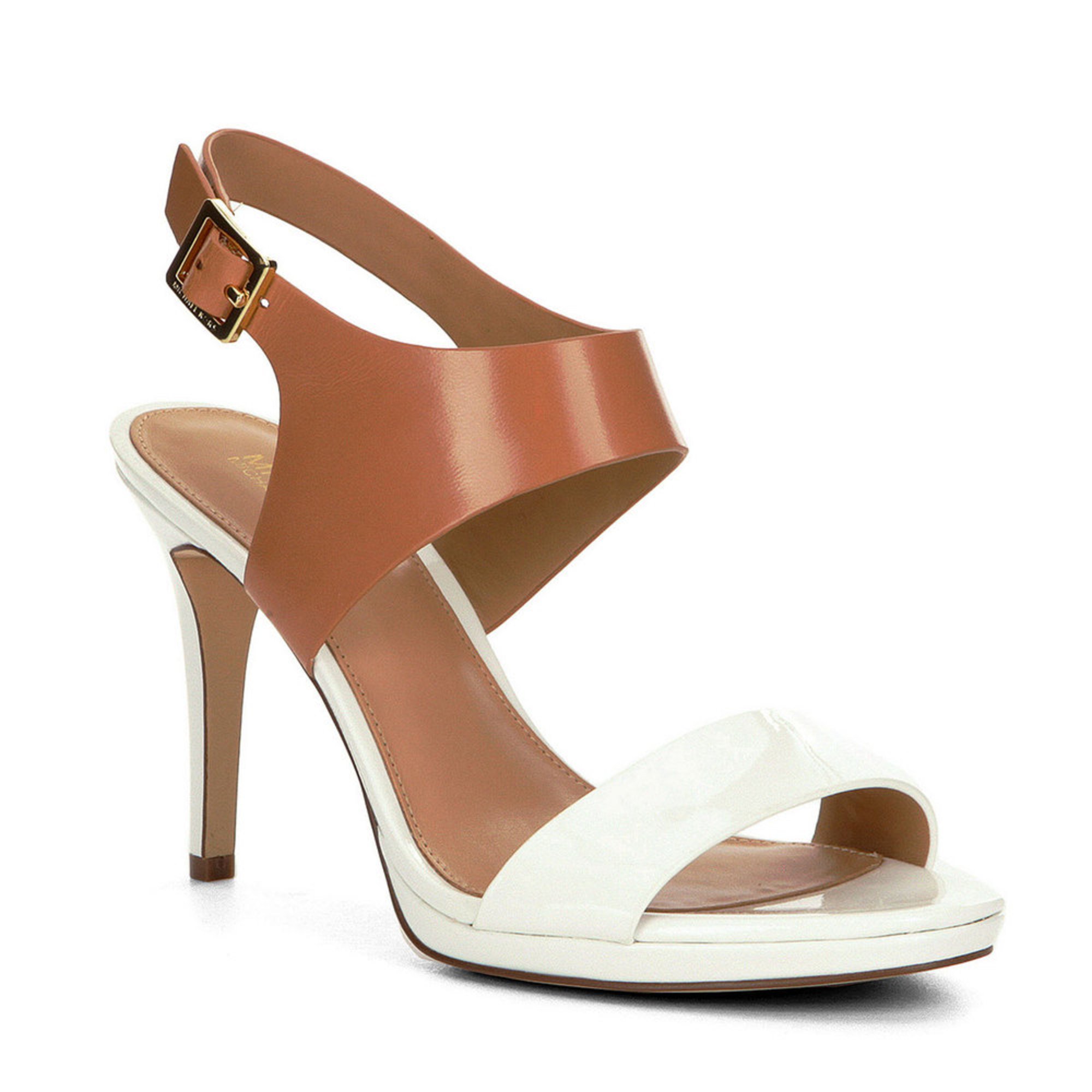 Michael Kors Claudia Mid Women\u0026#39;s Dress Sandal Optic/Suntan