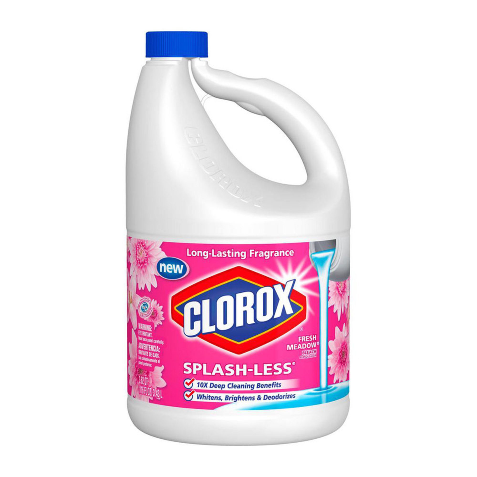 Clorox Splashless Liquid Bleach, Fresh Meadow 116oz Household
