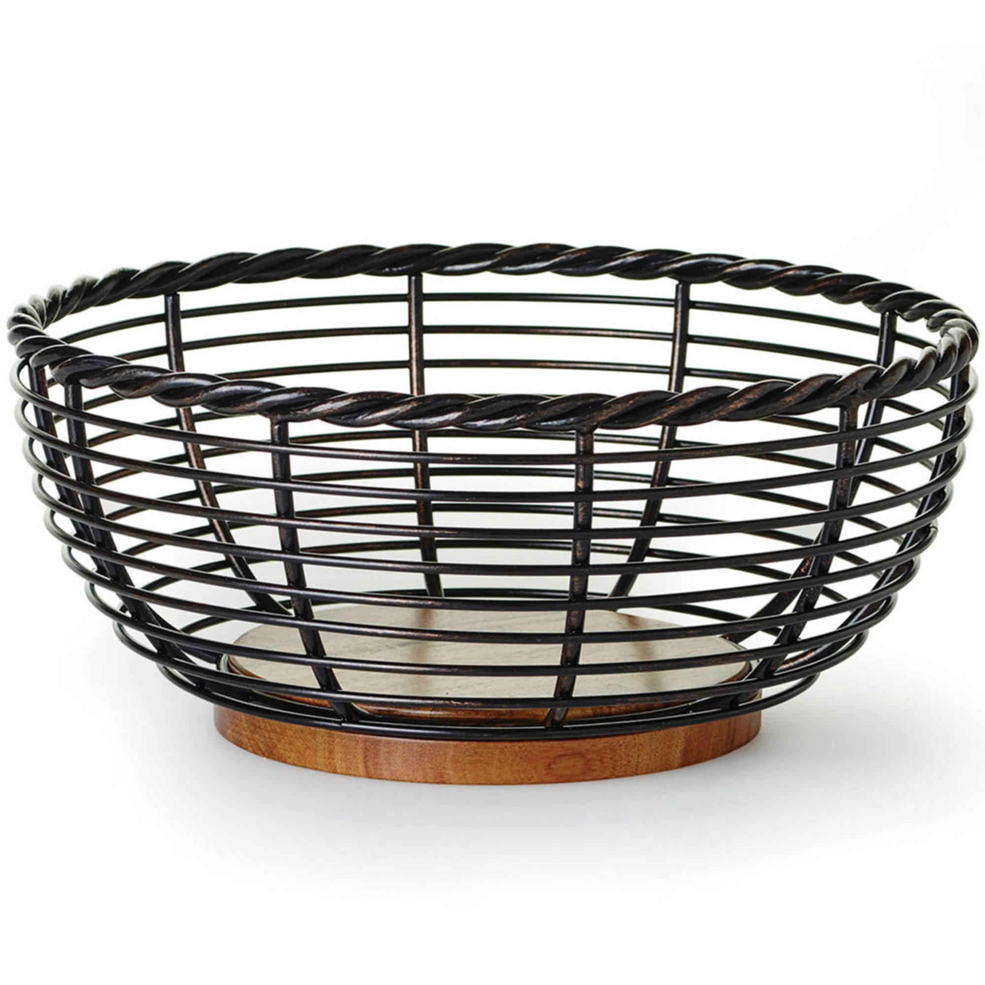 mikasa gourmet basics rope round fruit baske