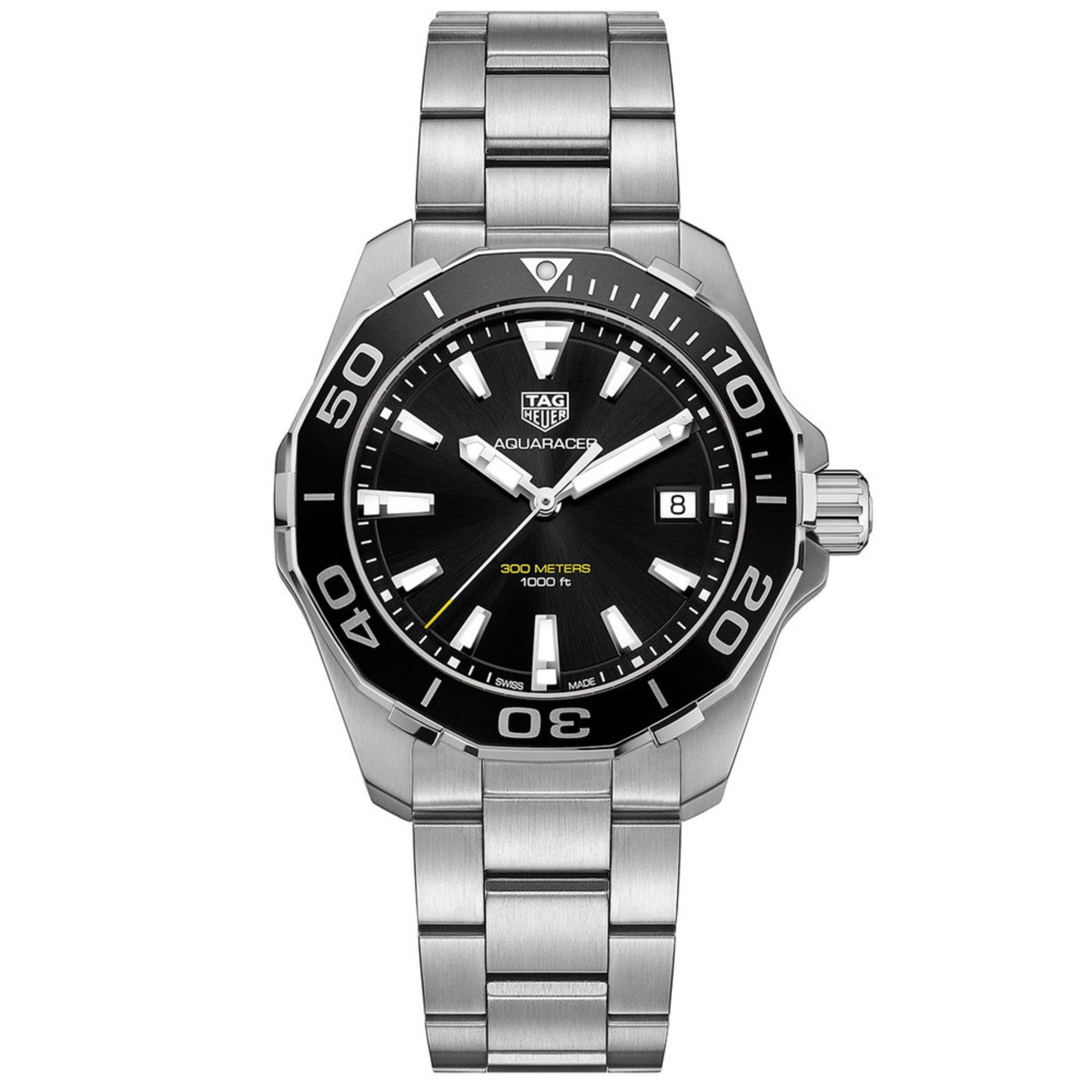 Tag Heuer Men's Aquaracer Black/fine Brushed And Polished 