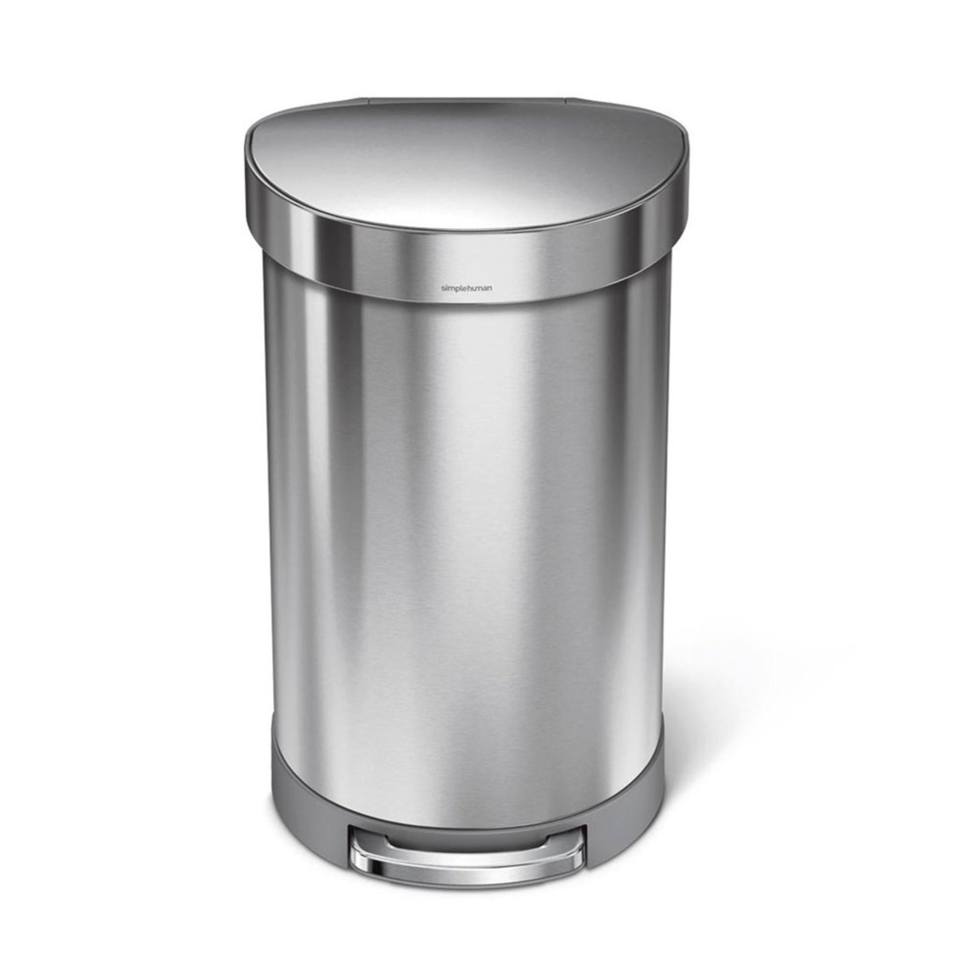 Simplehuman 45 Liter Semi Round Step Can, J Liner Trash Cans