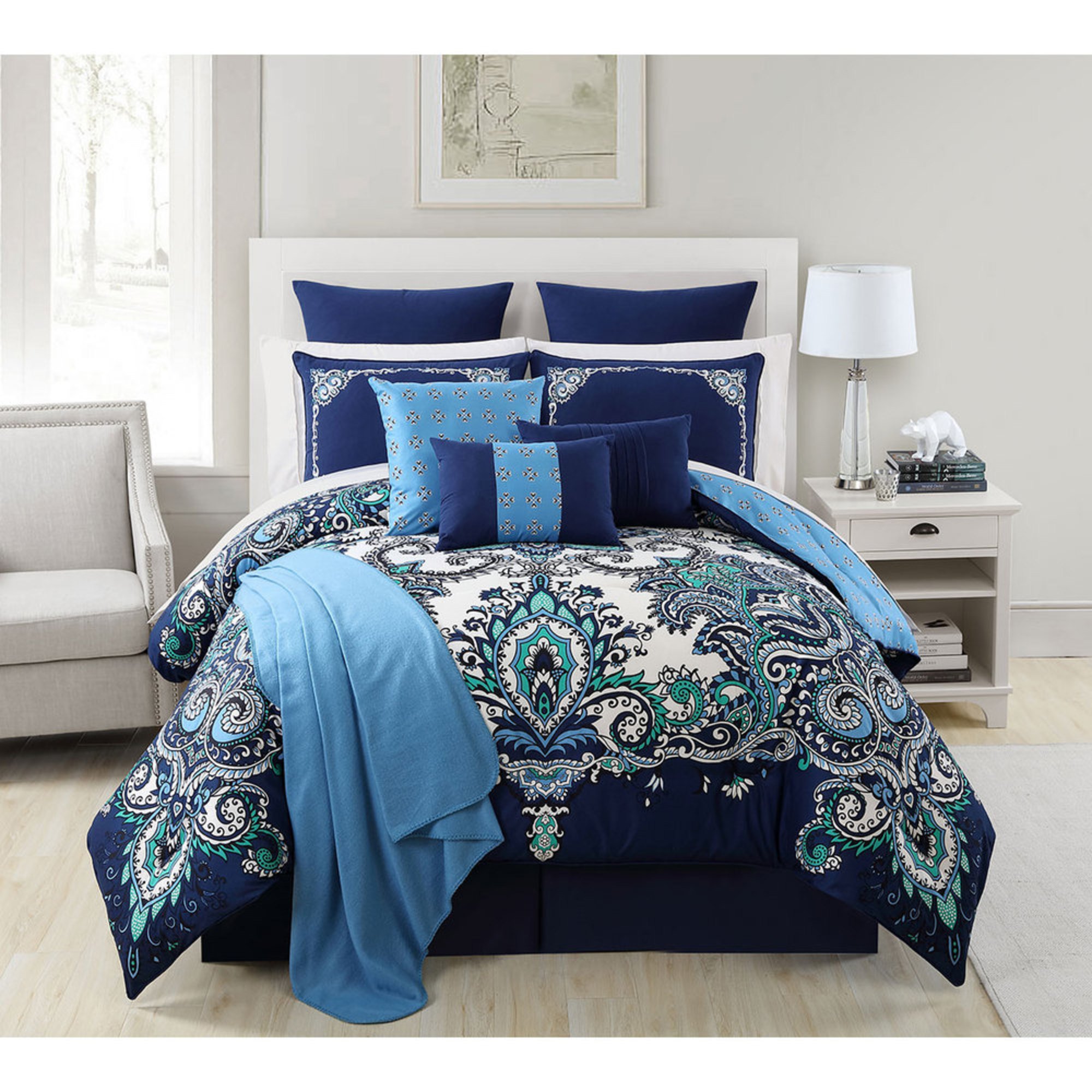 istanbul indigo 16 piece comforter set king comforter istanbul indigo 16 piece comforter set king comforter