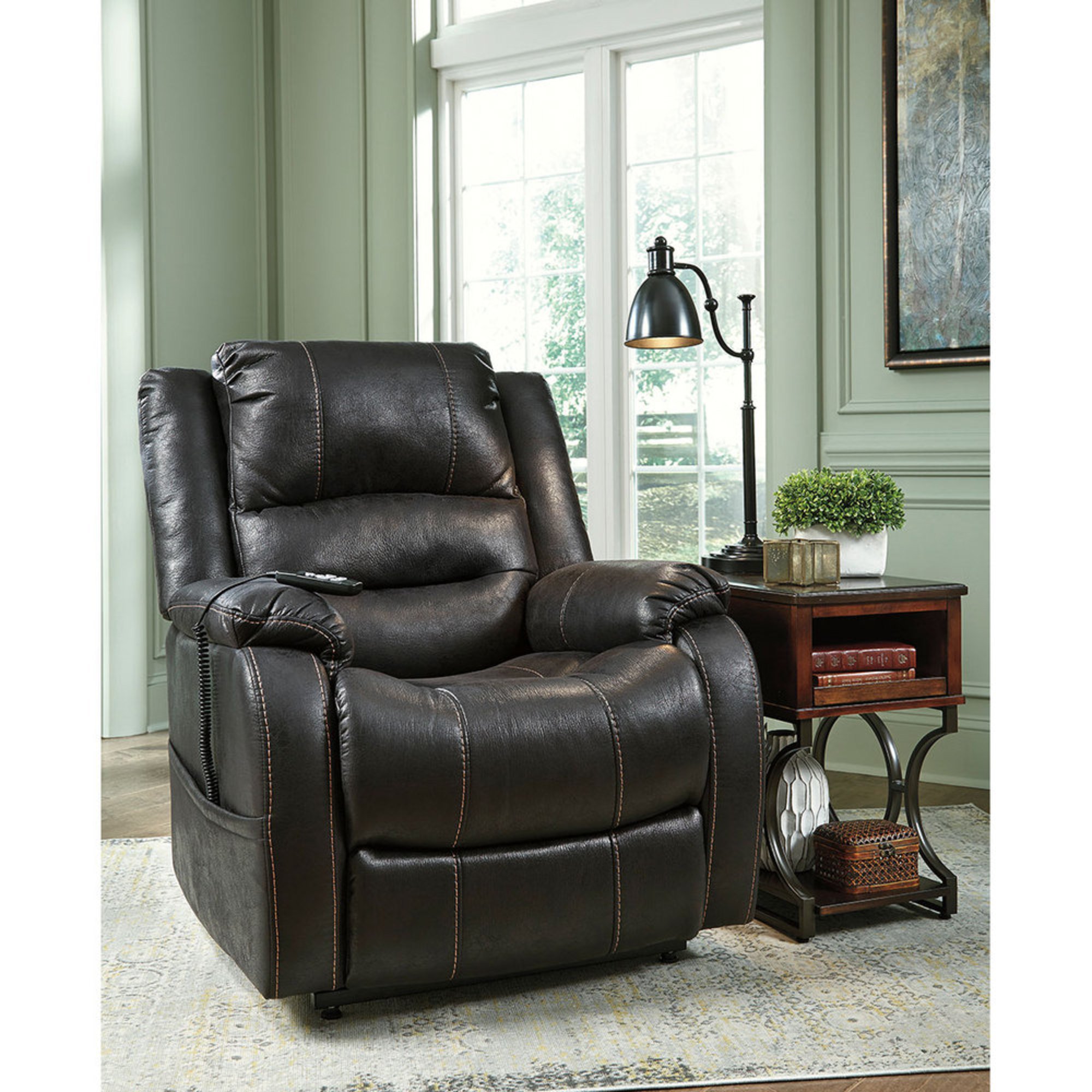 Signature Design By Ashley Yandel Power Lift Recliner Accent Chairs