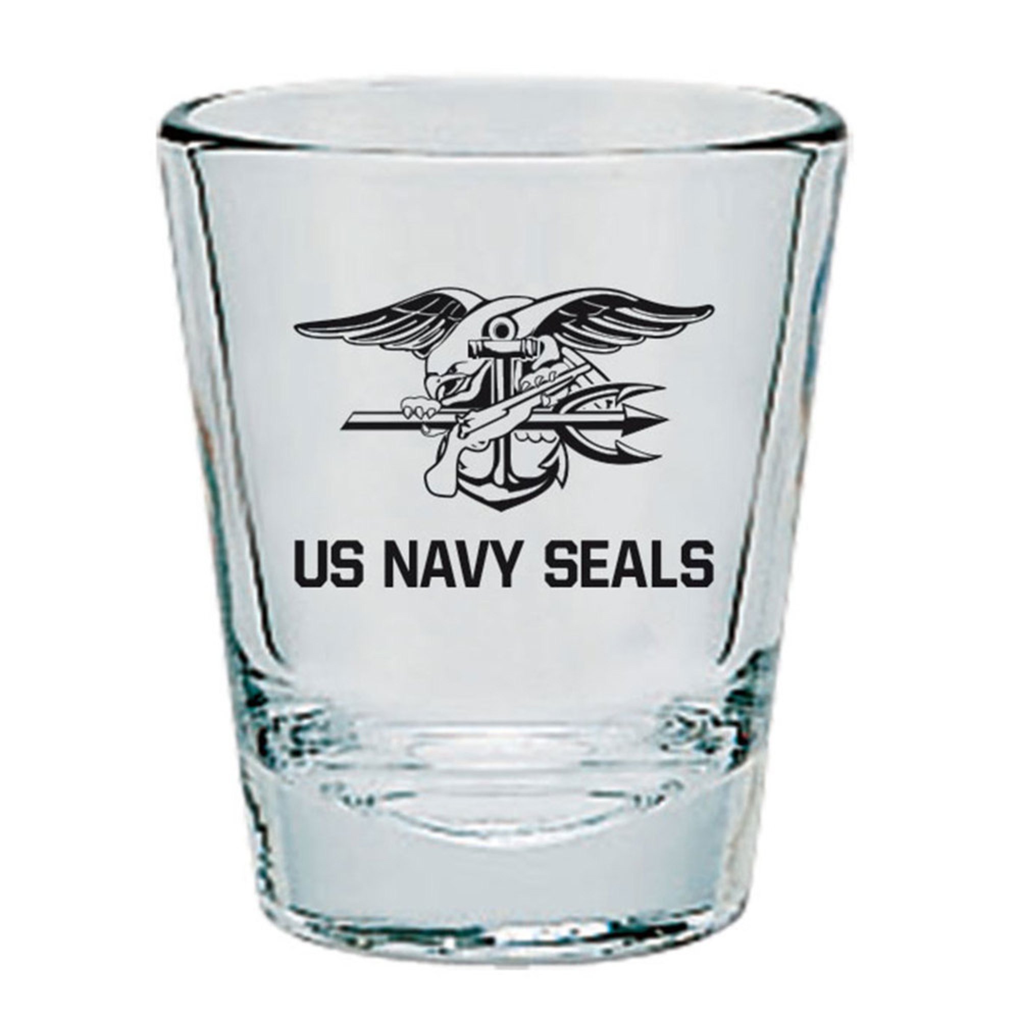 Mcm U.s. Navy Seal Team Clear Short Glass, Gold/black Navy Pride Shot