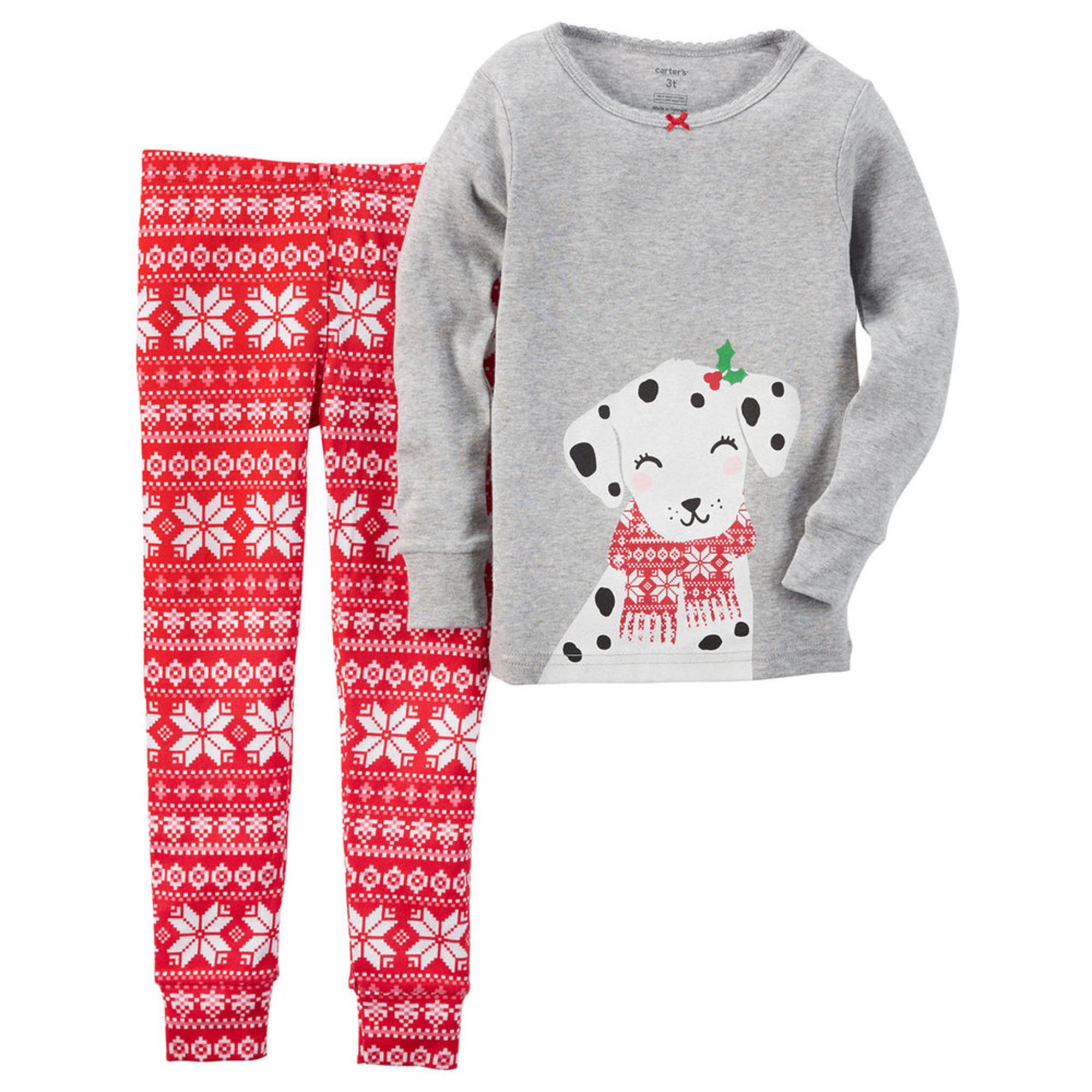 carter 39 s toddler girls 39 christmas 2 piece dog fairisle christmas pjs toddler boys