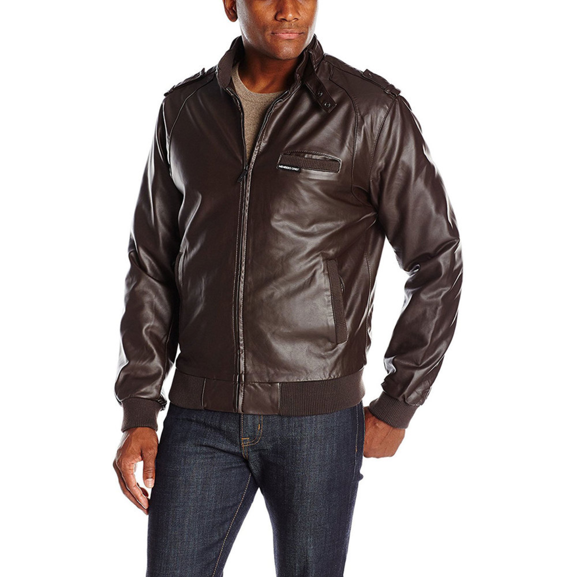 Members Only Men's Iconicjacket In Brown Casual & Dress Jackets