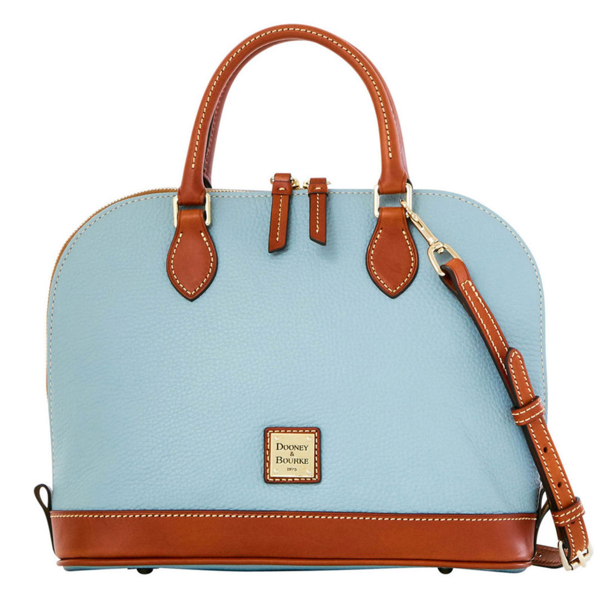 Dooney And Bourke Pebble Zip Satchel Heather Handbags & Accessories