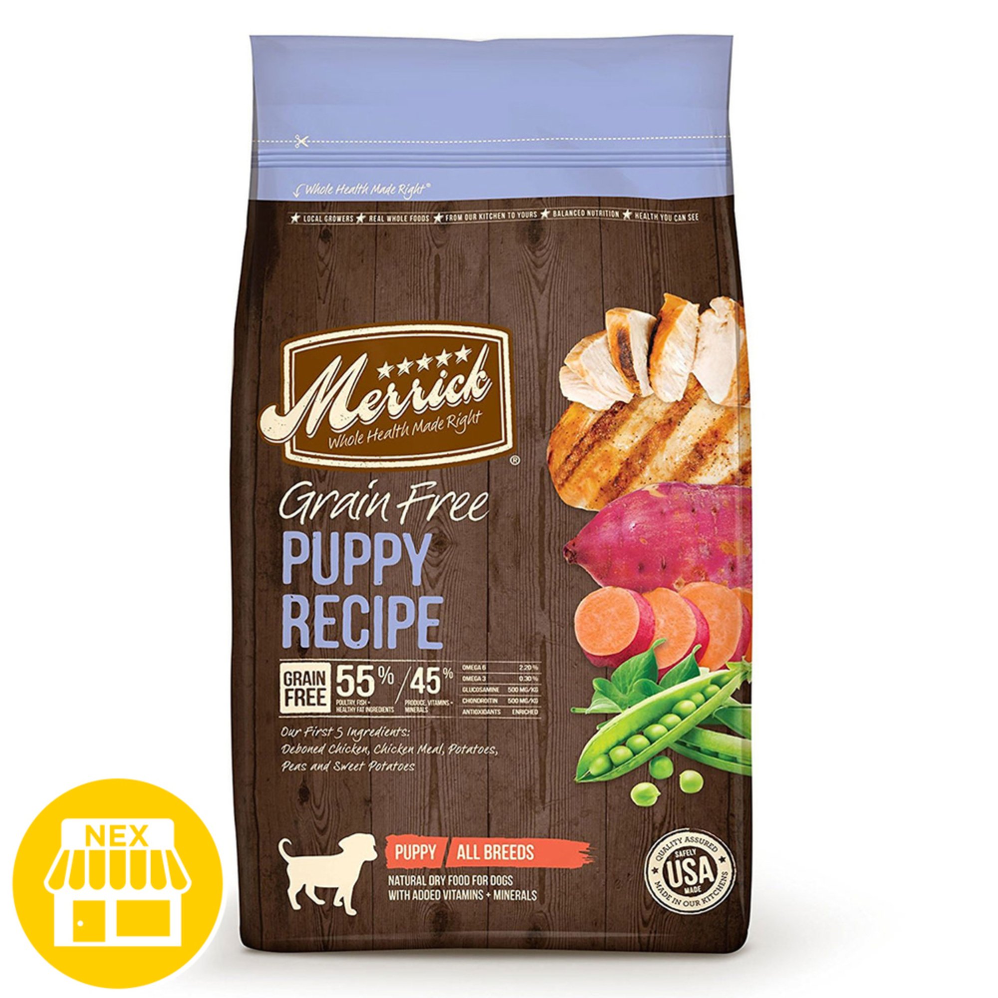 Merrick Grain Free Puppy Recipe Dry Dog Food, 4 Lbs. | Dog ...