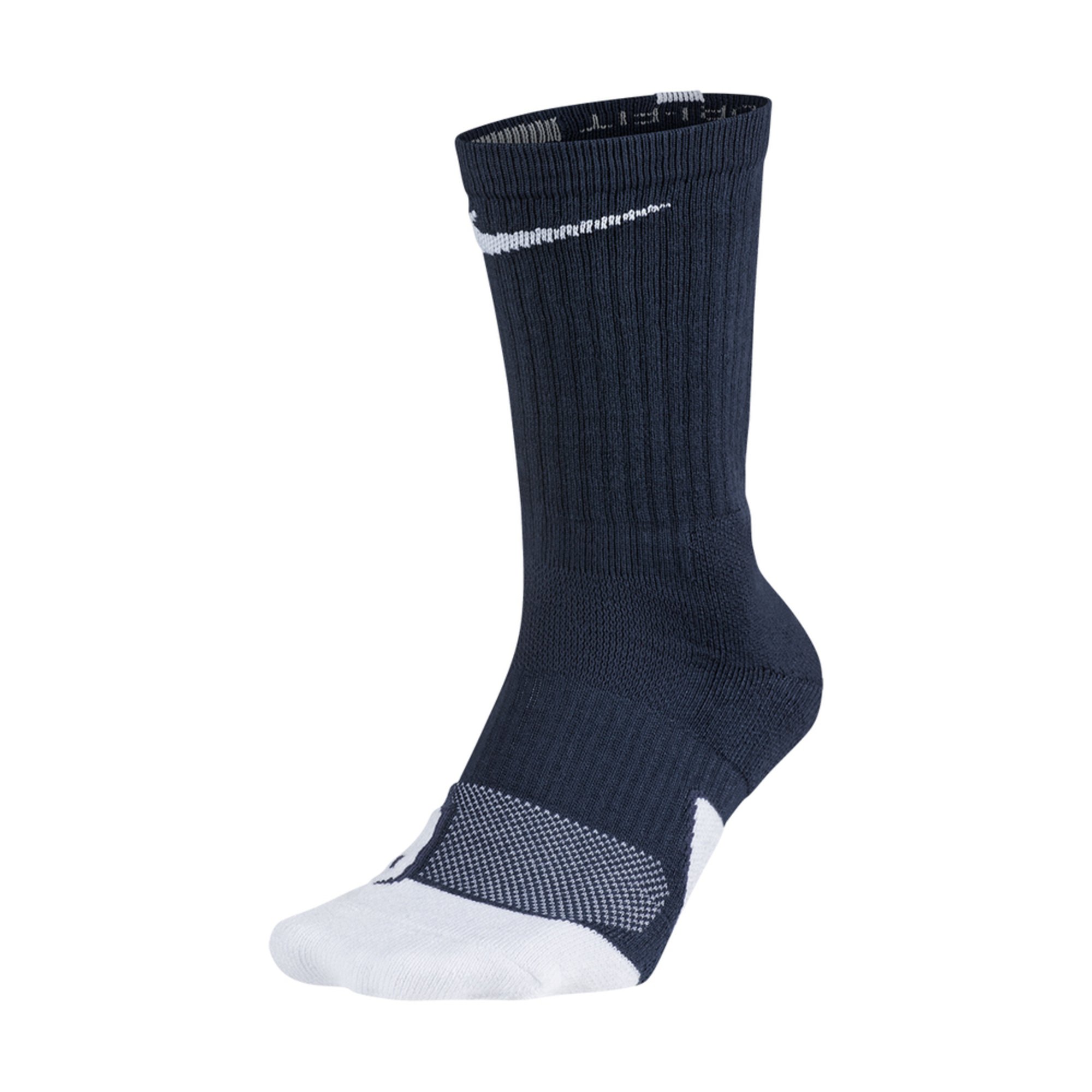 Nike Men's Elite Basketball Crew Socks In Midnight Navy/white | Active ...