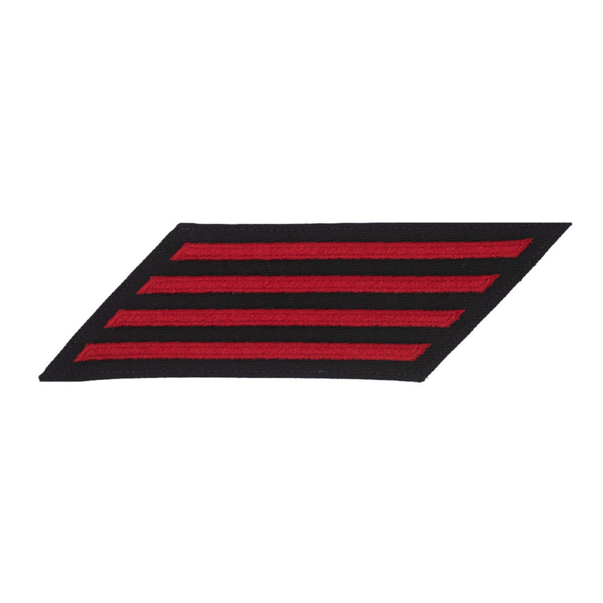 Women's Enlisted Service Stripe Set4 On Standard Red On Blue Serge